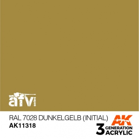 AK11318 Краска акриловая 3Gen RAL 7028 Dunkelgelb (Initial)