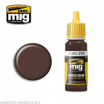 AMIG0255 Ammo Mig Акриловая краска RLM 81 Braunviolett 17мл AMIG0255 Ammo Mig Акриловая краска RLM 81 Braunviolett 17мл
