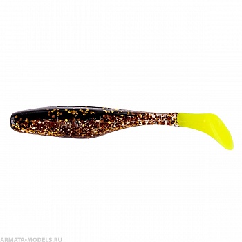 Виброхвост несъедоб. Vigor 3,75&quot;/9.5 см Black Sparkles LT 100шт. (HS-6-033-N) Helios( цена указана за упаковку, в количестве 100шт.)