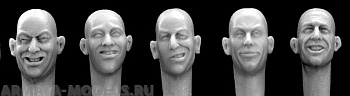 HH11 5 different heads laughing, joking HH11 5 different heads laughing, joking