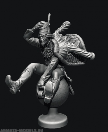 CHM-54131(M). Барон Мюнхгаузен. 54 мм. Материал - белый металл. Chronos Miniatures