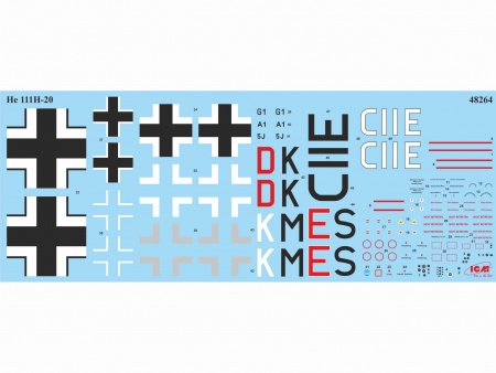 48264 He 111H-20, Германский бомбардировщик ІІ МВ ICM
