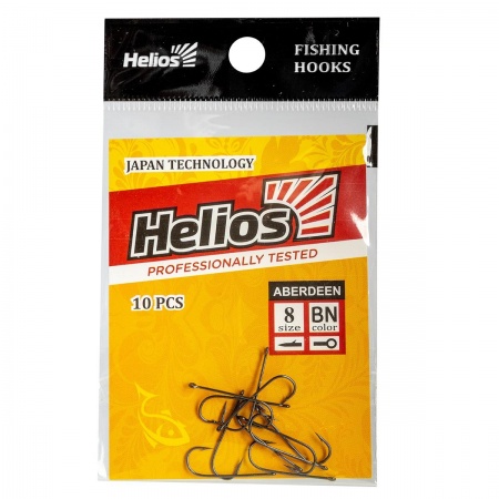 Крючок Aberdeen с кольцом №8 цвет BN (10шт) (HS-AB-BN-9968-8) Helios
