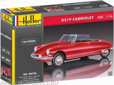 80796 Автомобиль DS19 Cabriolet  (1:16) Heller