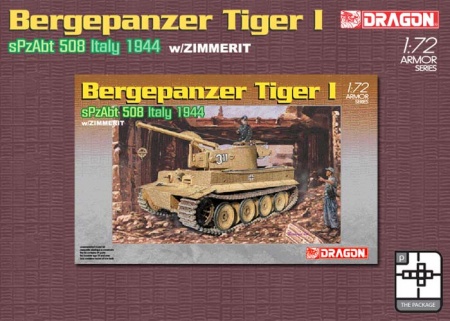 7210Д Сборная модель BERGEPANZER TIGER I w/ZIMMERIT Dragon