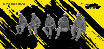 AM72199 Набор немецкой пехоты на броню (5 фигур).