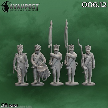 006.12АП Русская тяжёлая пехота: командная группа мушкетер