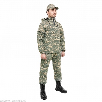 Костюм летний противоэнцефалитный СТОП-КЛЕЩ Т/С, цв.Серый Пиксель р.68-70/182 Helios