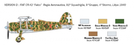 1437ИТ Fiat cr.42 Falco Italeri