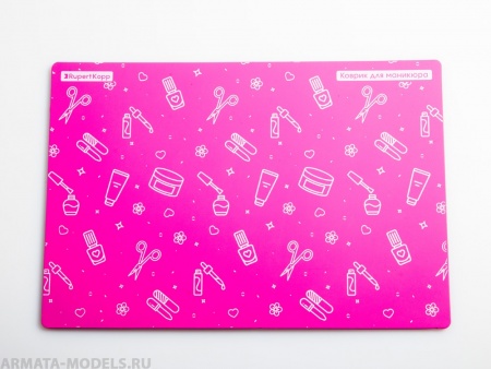 100141RK Коврик для резки А5, 3 слоя, розовый, маникюр