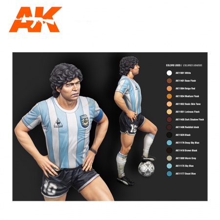 AK0010  MARADONA RESIN FIGURE. 90 MM SCALE AK-Interactive