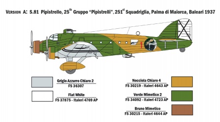 1388ИТ Самолет SM.81 PIPISTRELLO Italeri
