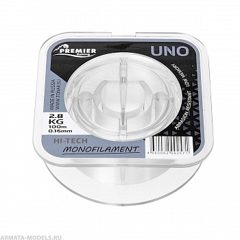 Леска UNO 0,16mm/100m Clear Nylon (PR-U-C-016-100) Premier Fishing( цена указана за упаковку, в количестве 5шт.)