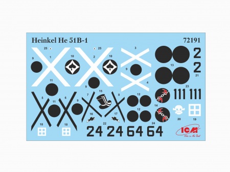 72191 Хейнкель Не-51 В-1, истребитель-биплан ВВС Испании ICM 72191 Хейнкель Не-51 В-1, истребитель-биплан ВВС Испании ICM