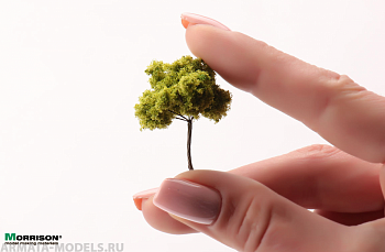 011dam008 Дерево для архитектурного макета 3 см. Светлая крона
