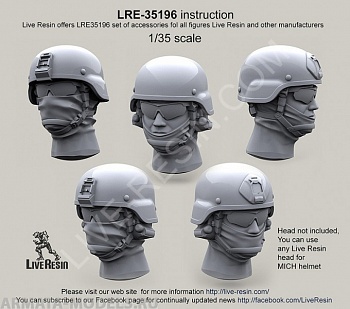 LRE35196 Незачехленный шлем MICH 2000 с креплением Norotos one hole и пластиной Milspec Большой Размер