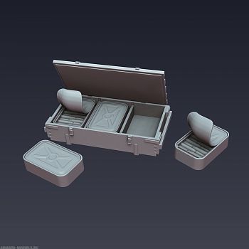 M35101 Ящики с патронами открытые 3 шт. + цинки 10 шт.