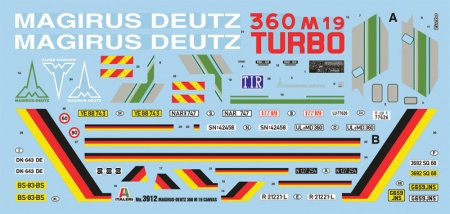 3912ИТ Грузовик Magirus Deutz 360M19 с тентом Italeri