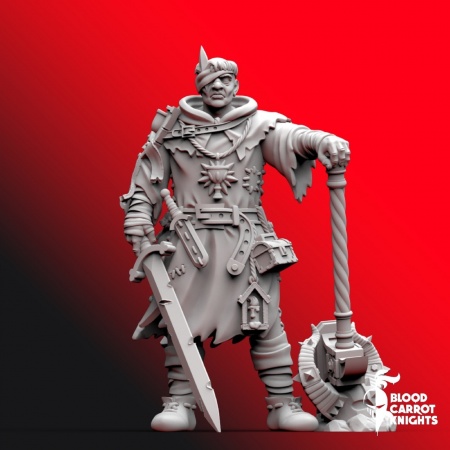 BCK-WG-005 Пилигрим | Игровая миниатюра 32 мм Blood Carrot Knights