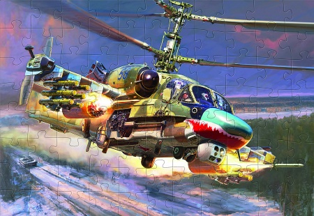 55008 Пазлы &amp;amp;amp;quot;Российский вертолет Ка-52 (4830)