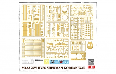 RM-5049 M4A3 76w hvss Sherman Korean war Rye Field Model (RFM)