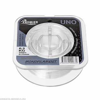 Леска UNO 0,25mm/100m Clear Nylon (PR-U-C-025-100) Premier Fishing( цена указана за упаковку, в количестве 5шт.)