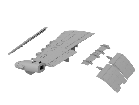 AM0037 Крылья с выпущенной механизацией для Грача AM0037 Крылья с выпущенной механизацией для Грача