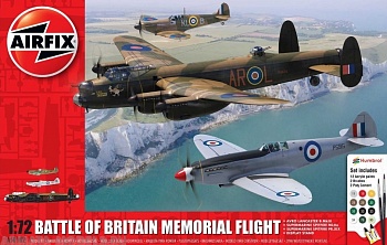 A50182 Подарочный набор  Supermarine Spitfire  MK IIa, Supermarine Spitfire PR.XIX, Avro Lancaster B MK III (Battle of Britain Memorial Flight)