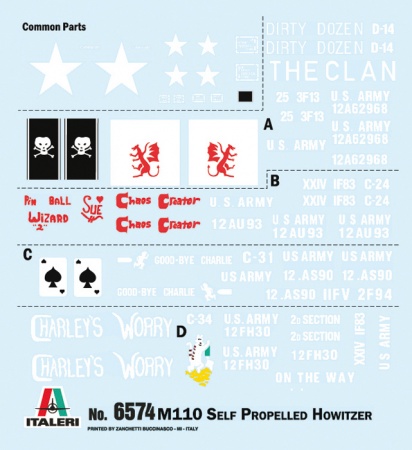 6574ИТ Танк М110 (10013160/050320/0115752, ИТАЛИЯ ) Italeri