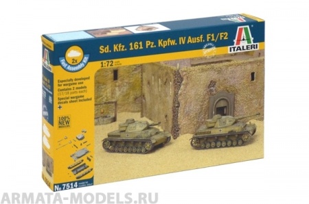 7514ИТ ТАНКИ Sd. Kfz.161 Pz. Kpfw. IV F1/F2 Italeri