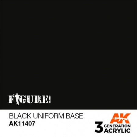 AK11407 Краска акриловая 3Gen Black Uniform Base
