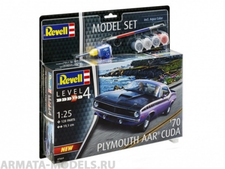 67664RE Набор Автомобиль 1970 AAR Cuda Revell