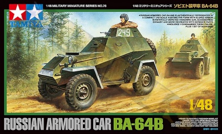 32576T Советский бронеавтомобиль БА-64Б, с фигурой командира. Tamiya