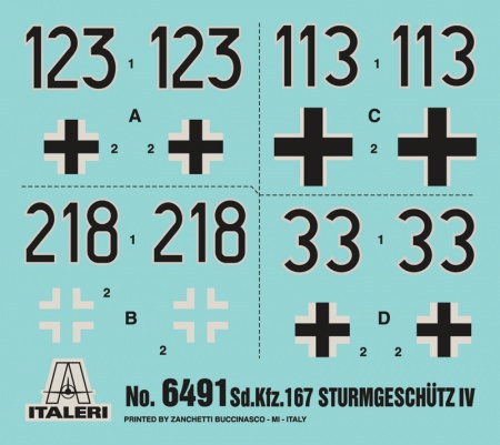 6491ИТ Самоходка SD.KFZ.167 STURMGESCHUTZ Italeri