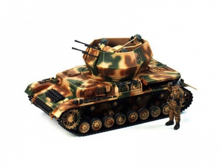 35233T  4-ствольная самоходная 20-мм зенитная установка FLAKPANZER-IV WIRBELWIND с 4 фигурами Tamiya