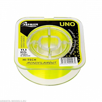 Леска UNO 0,35mm/100m F.Yellow Nylon PREMIER fishing (PR-U-Y-035-100)( цена указана за упаковку, в количестве 5шт.)