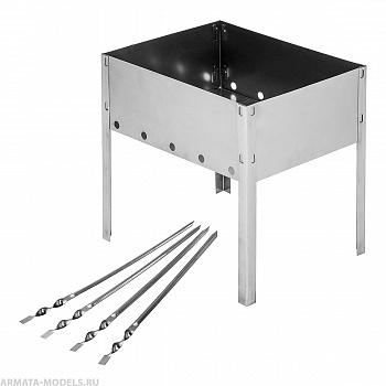 Мангал сборный Helios Light 300x240x300мм, 4 шампура, сталь 0,3мм (HS-МC.01-Э-1) Helios Мангал сборный Helios Light 300x240x300мм, 4 шампура, сталь 0,3мм (HS-МC.01-Э-1) Helios