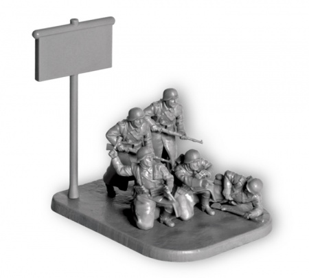Набор фигурок 6198 Немецкая пехота в зимней форме Звезда