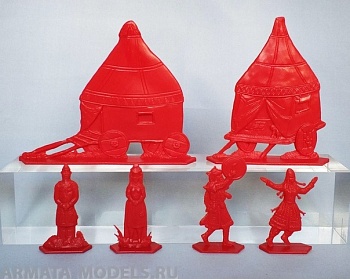 WAB008Red Набор фигур Половецкий стан (красный)