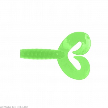 Твистер Credo Double Tail 1,96"/5 см Electric green 10шт. (HS-27-007) Helios