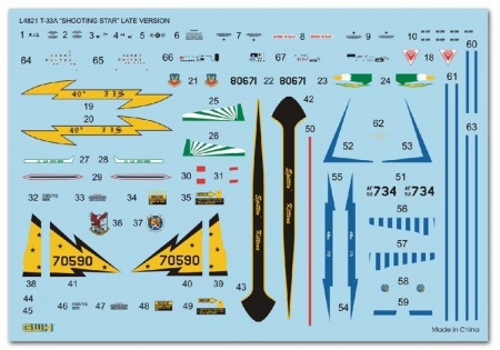 L4821 Немецкий самолёт T-33A Падающая звезда Great Wall