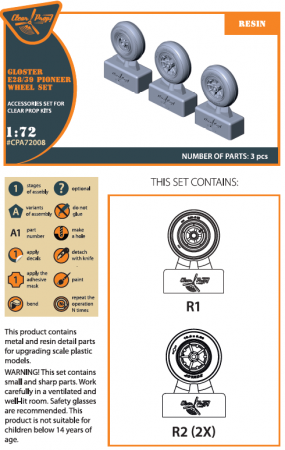 CPA72008 Колеса для Gloster E.28/39 Pioneer