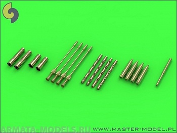 AM-32-083 De Havilland Mosquito NF Mk.II / FB Mk.VI - Трубка Пито и вооружение (стволы Browning .303 и наконечники стволов Hispano 20 мм)