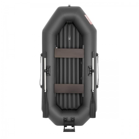 Лодка Шкипер А280НТ надувное дно, навесной транец серый Тонар