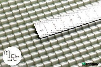 041tch050 Объёмная текстура черепицы  М1:48 - М 1:50. (Лист А4- 19см.х28см.)