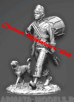 CHM-75030. Мальчик-барабанщик, Франция 1792-1800 гг. 75 мм. Материал - смола.