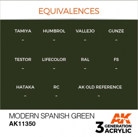 AK11350 Краска акриловая 3Gen Modern Spanish Green