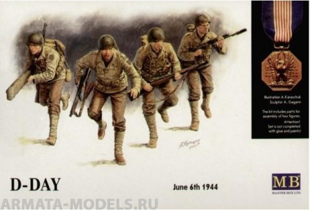Набор фигурок MB3520 Операция Оверлорд в Нормандии 6 июня 1944 гю, фигуры Master Box (MB)
