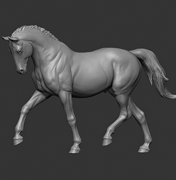 CHM-54140(Z). Животные: Лошадь №4. 54 мм. Материал - смола.