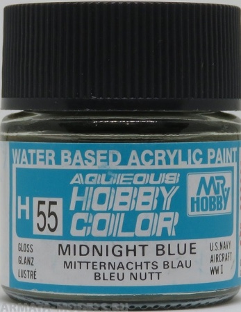 H055 Краска 10мл  MIDNIGHT BLUE